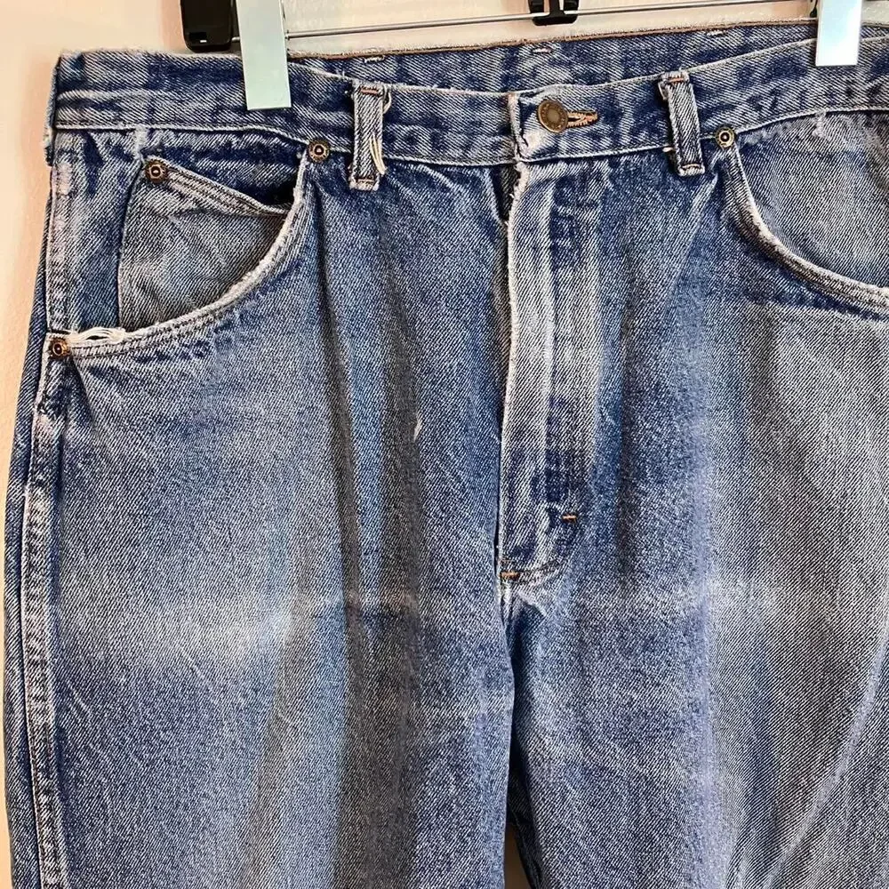 Vintage‎ 70s Wrangler Distressed Light Wash Denim Jeans